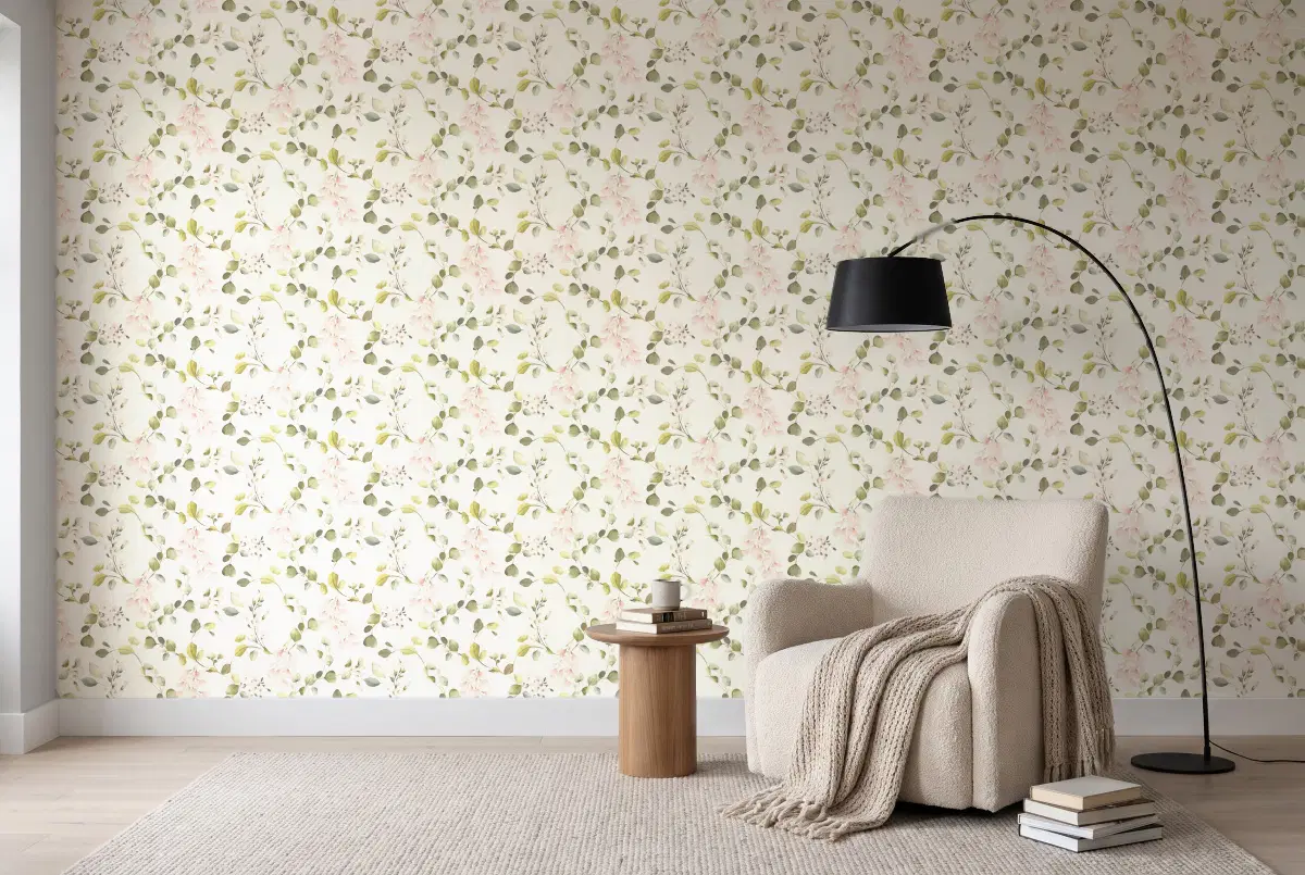 Шпалери Rasch Peonies 582215 в інтер'єрі