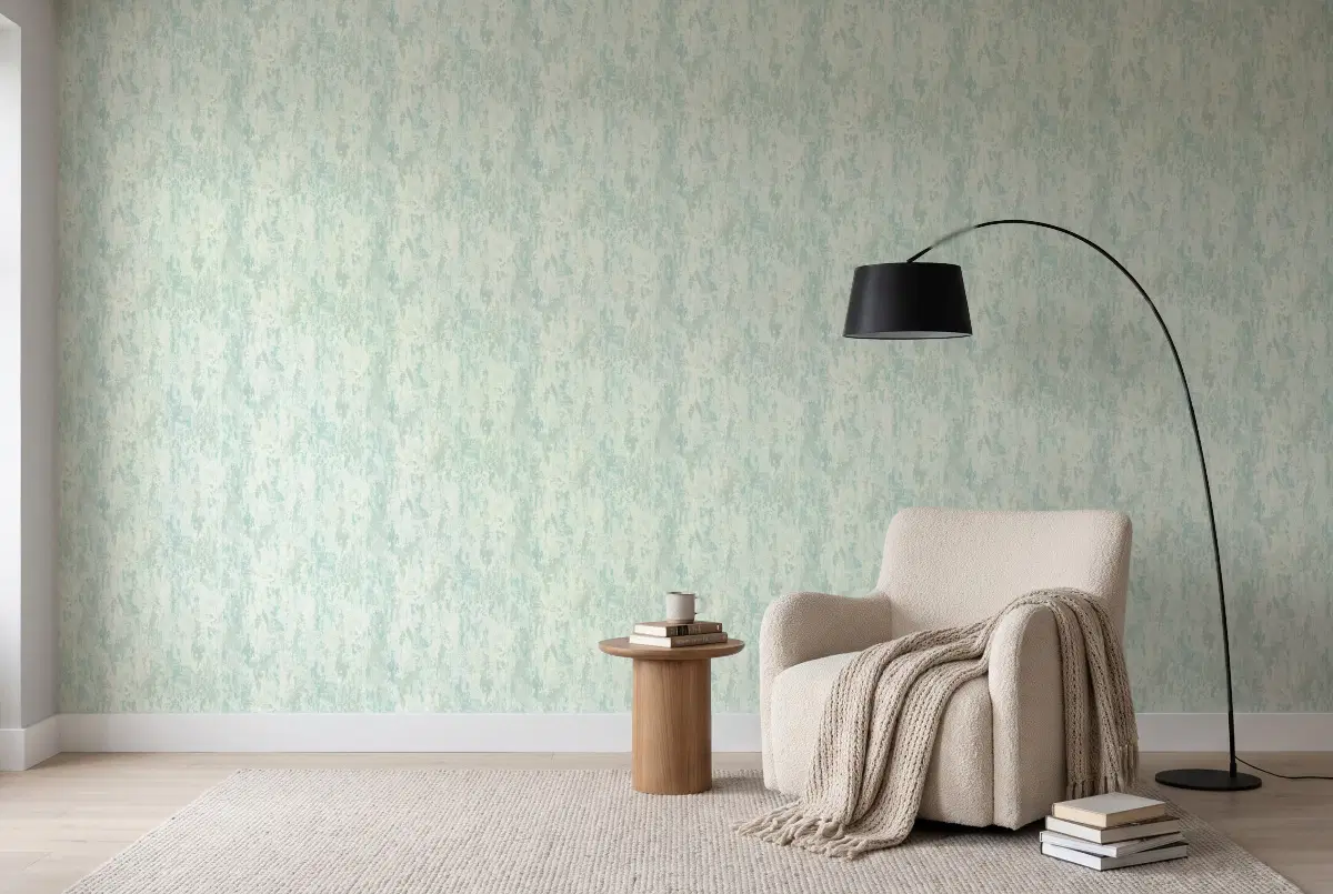 A.S. Création Textures кора бирюза 37981-2 в інтер'єрі