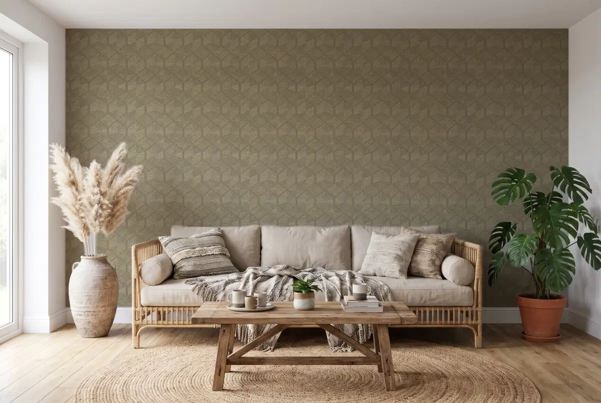 Шпалери A.S. Création My Home призма коричневий 38690-4 в інтер'єрі
