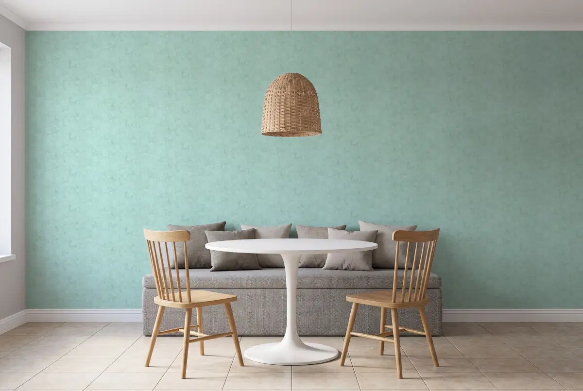 Шпалери Texdecor Beton бірюзовий жемчуг BET101487060 в інтер'єрі