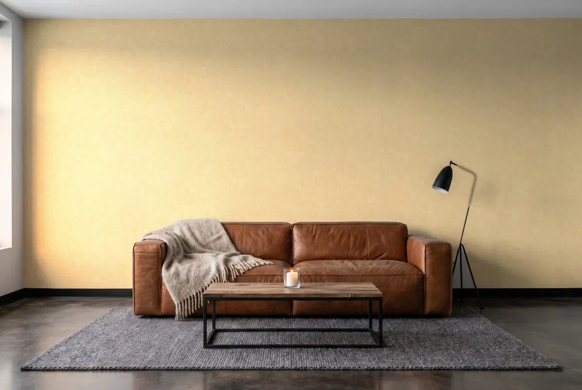 Шпалери Texdecor Beton2 бетон жовтий BTO101481515 в інтер'єрі