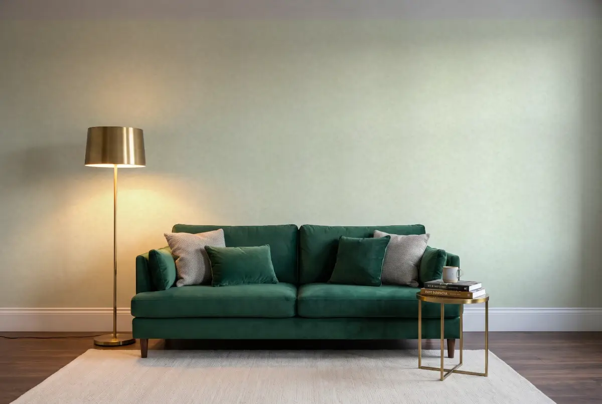 Шпалери Texdecor Beton2 бетон зелена оливка BTO101487270 в інтер'єрі