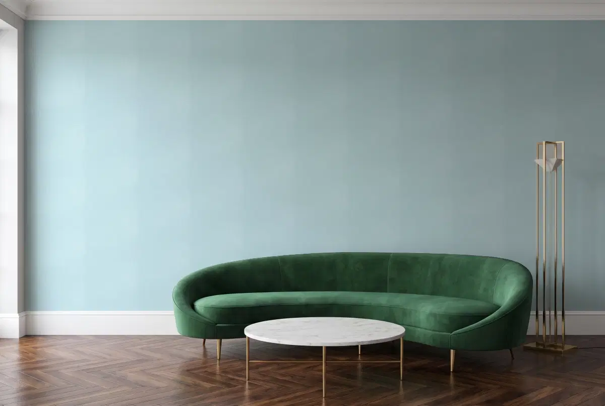 Шпалери Texdecor Mystery рогожка блакитний MYY100607111 в інтер'єрі