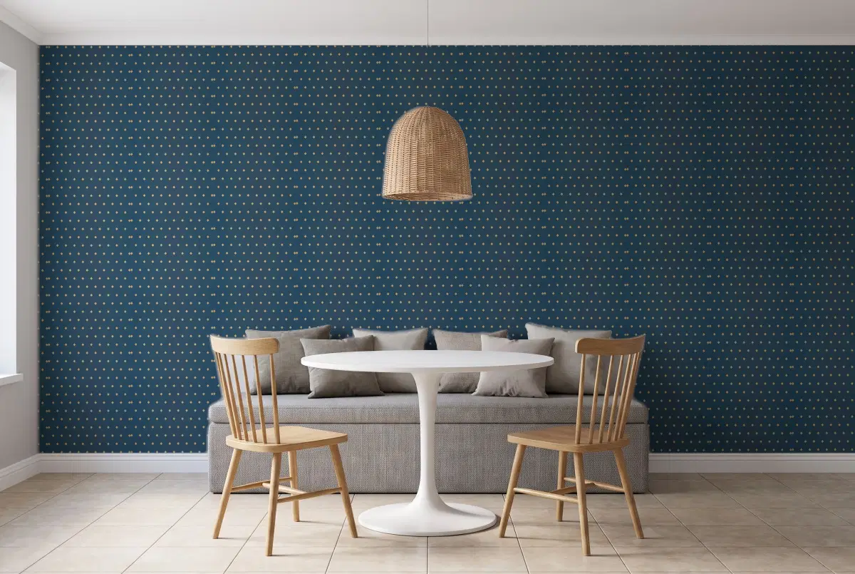 Шпалери Texdecor Mystery ромб синій MYY101626409 в інтер'єрі