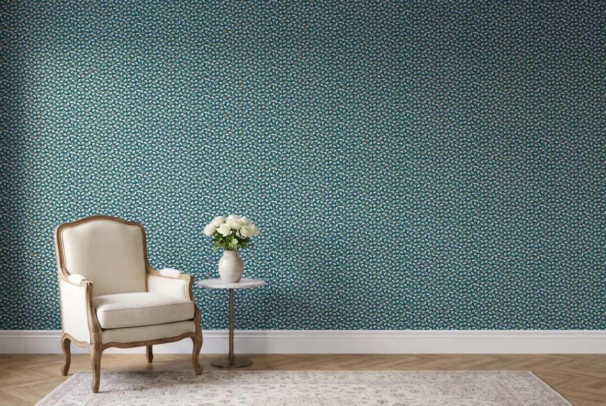 Шпалери Texdecor Mystery поляна синька MYY101636702 в інтер'єрі