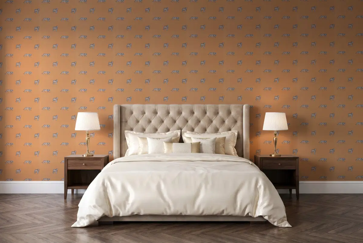Шпалери Texdecor Our Planet тигры терракот OUP101962929 в інтер'єрі