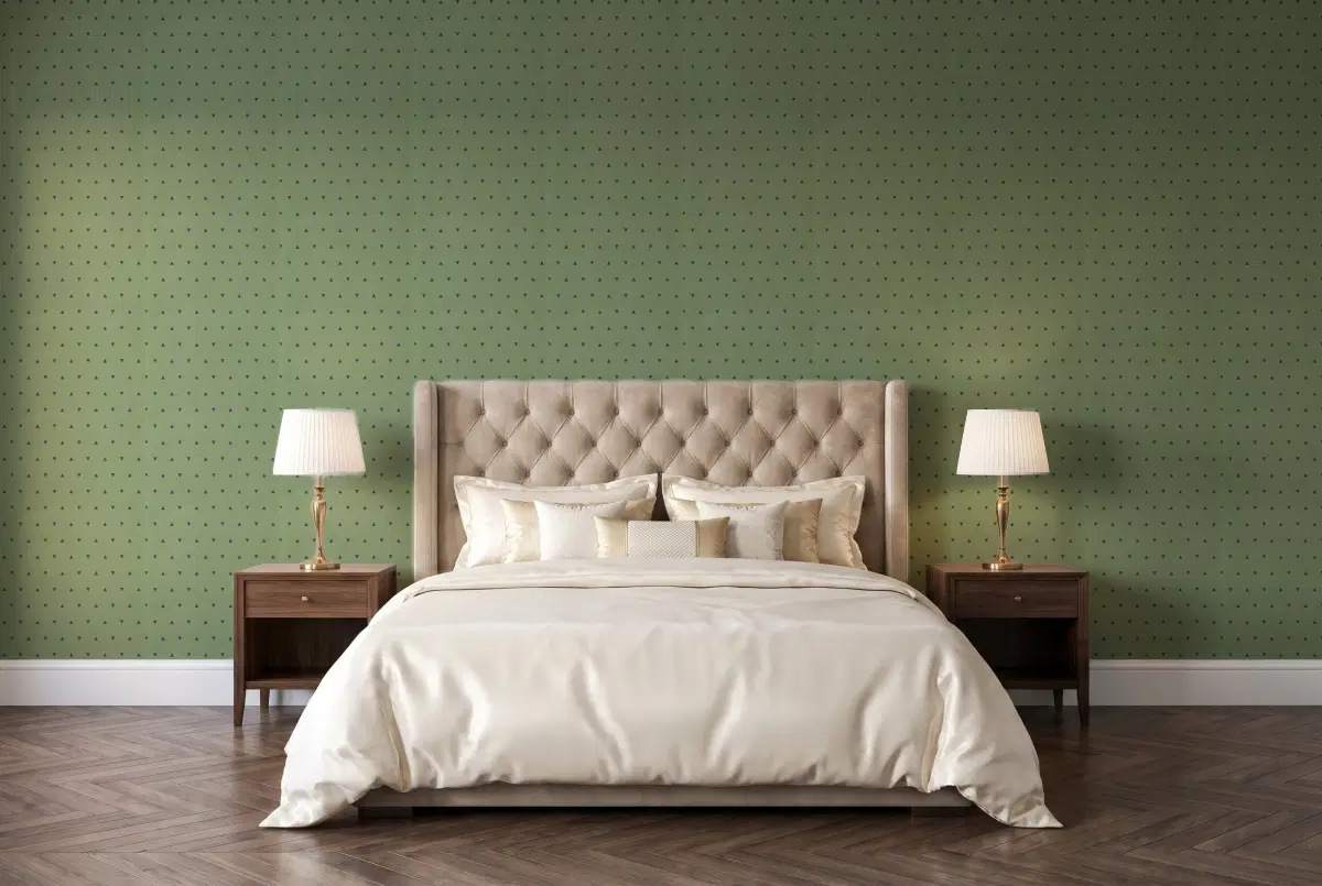 Шпалери Texdecor Our Planet ромбики зелений OUP101997400 в інтер'єрі