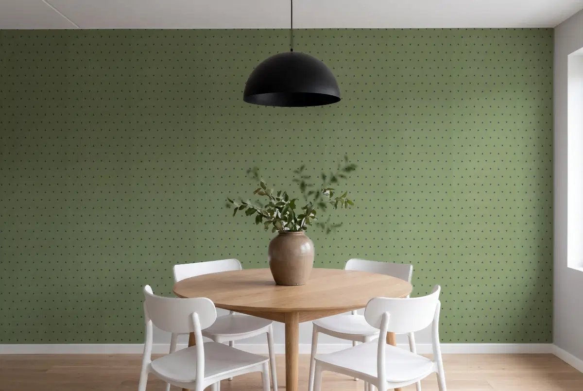 Шпалери Texdecor Our Planet ромбики зелений OUP101997400 в інтер'єрі