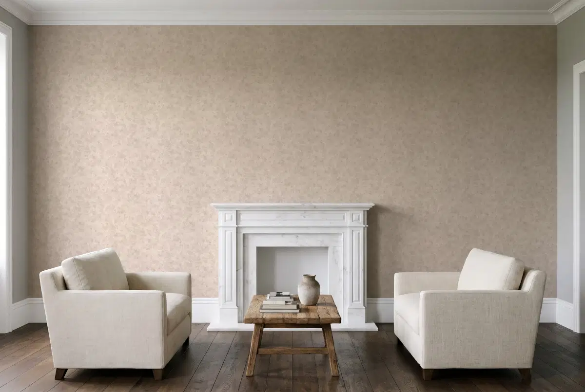 Шпалери Texdecor Patine2 штукатурка сіро-коричнева PAE100221720 в інтер'єрі