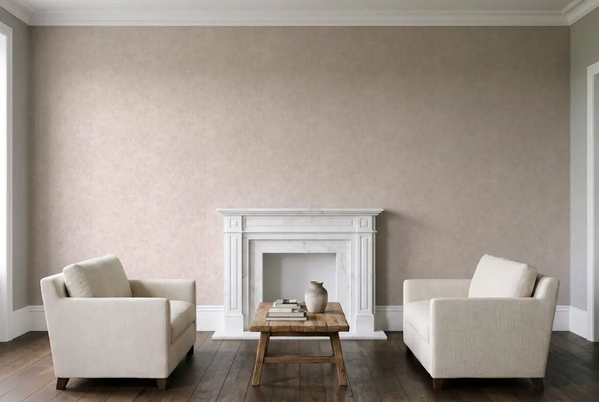 Шпалери Texdecor Patine2 штукатурка кофе с молоком PAE100221958 в інтер'єрі