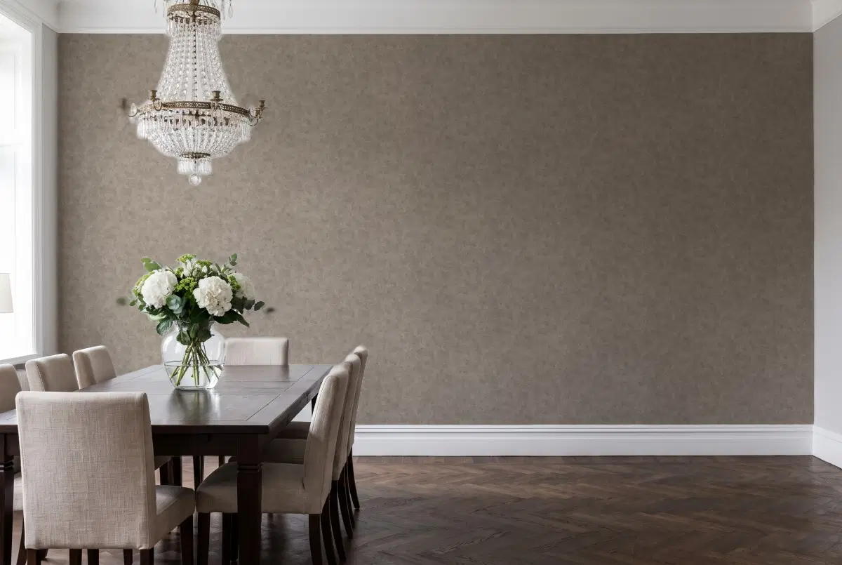 Шпалери Texdecor Patine штукатурка коричневий PAI100222300 в інтер'єрі
