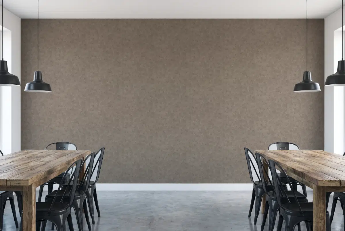 Шпалери Texdecor Patine штукатурка коричневий PAI100222300 в інтер'єрі