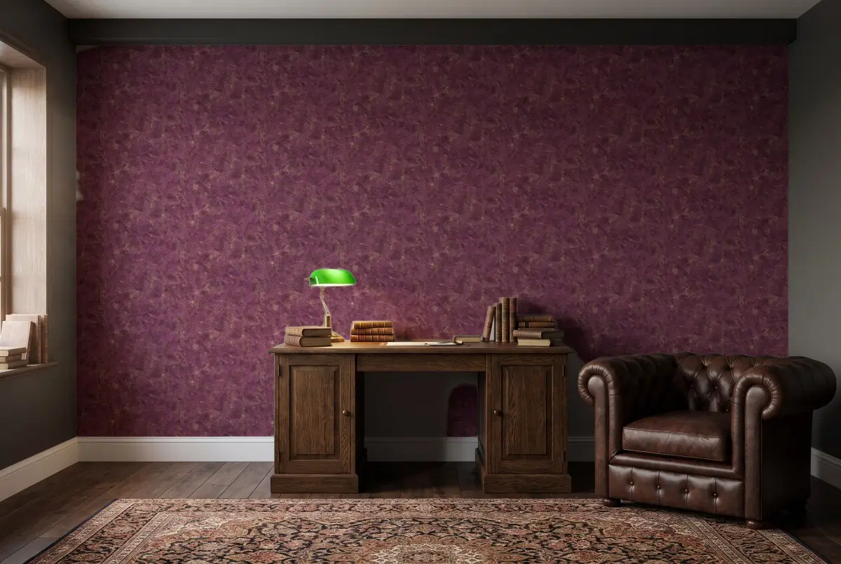 Шпалери Texdecor Patine штукатурка свекольная PAI100225320 в інтер'єрі