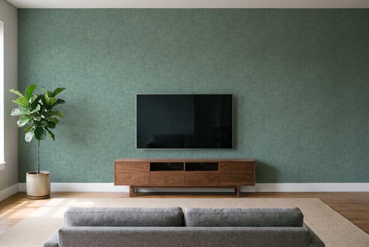 Шпалери Texdecor Patine штукатурка зелений PAI100227337 в інтер'єрі