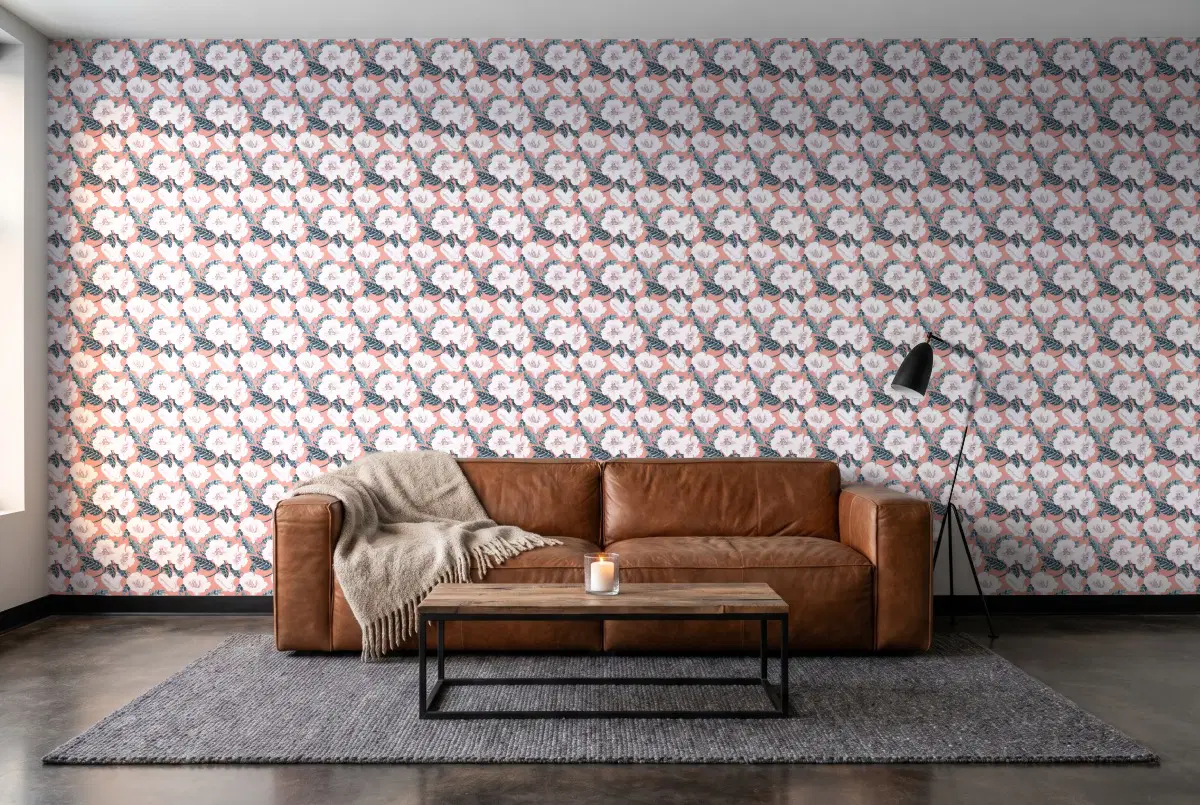 Шпалери Texdecor PtB вьнок коралловый PTB101794060 в інтер'єрі