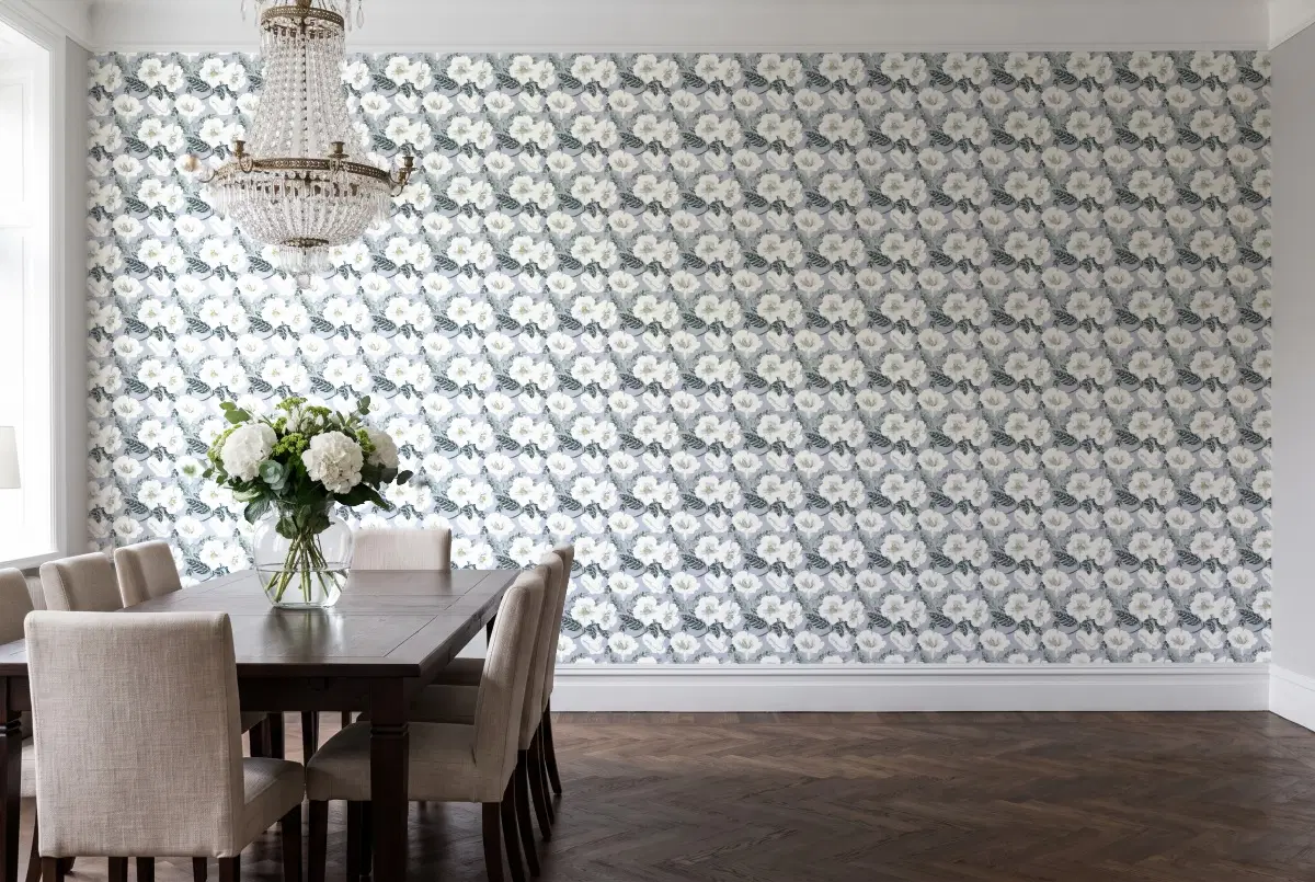 Шпалери Texdecor PtB вьюнок лиловый PTB101796006 в інтер'єрі