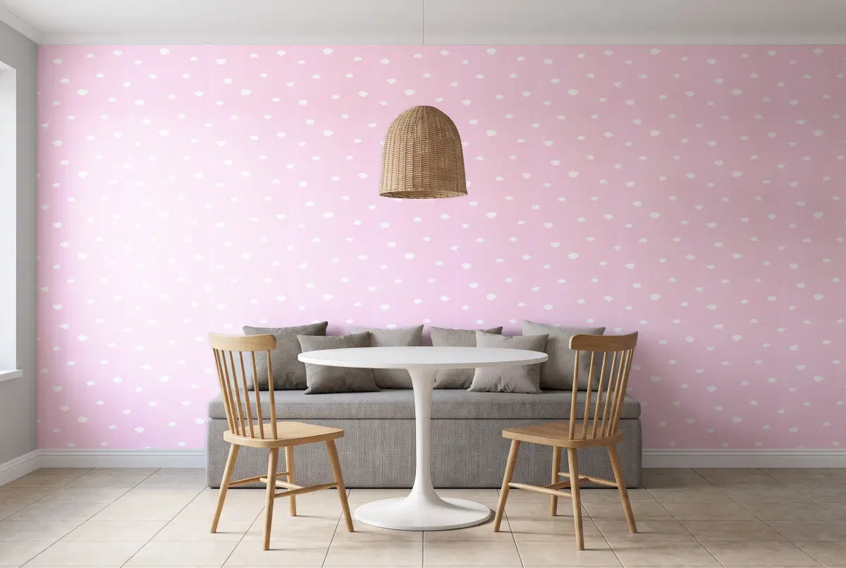 Шпалери Texdecor Rose & Nino облака рожевий RONI29755132 в інтер'єрі