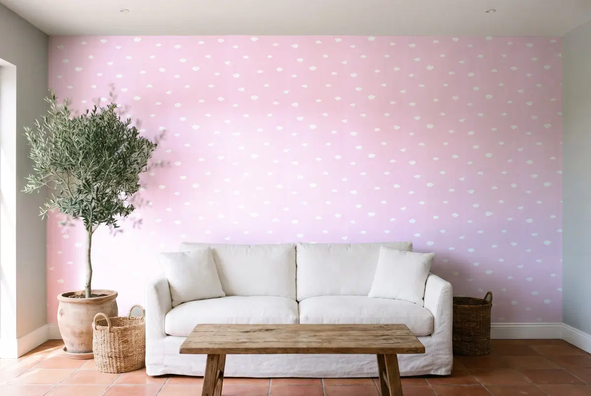 Шпалери Texdecor Rose & Nino облака рожевий RONI29755132 в інтер'єрі
