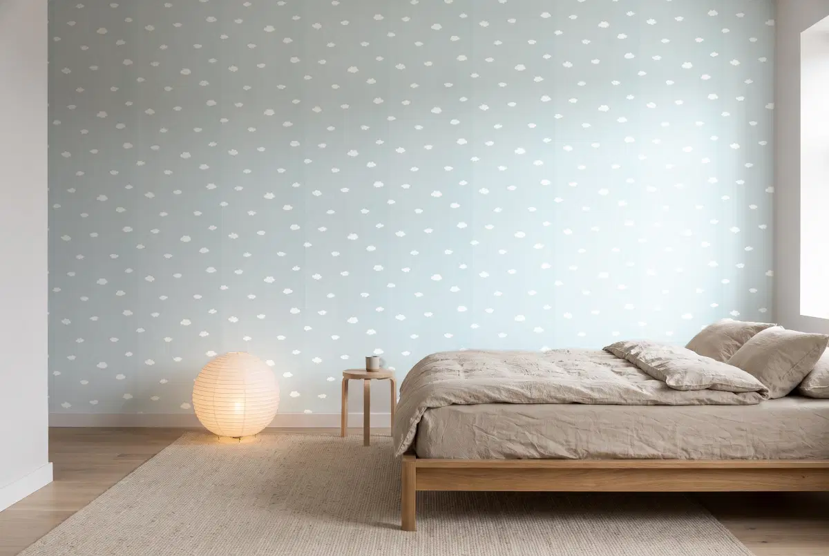 Шпалери Texdecor Rose & Nino облака блакитний RONI29756430 в інтер'єрі