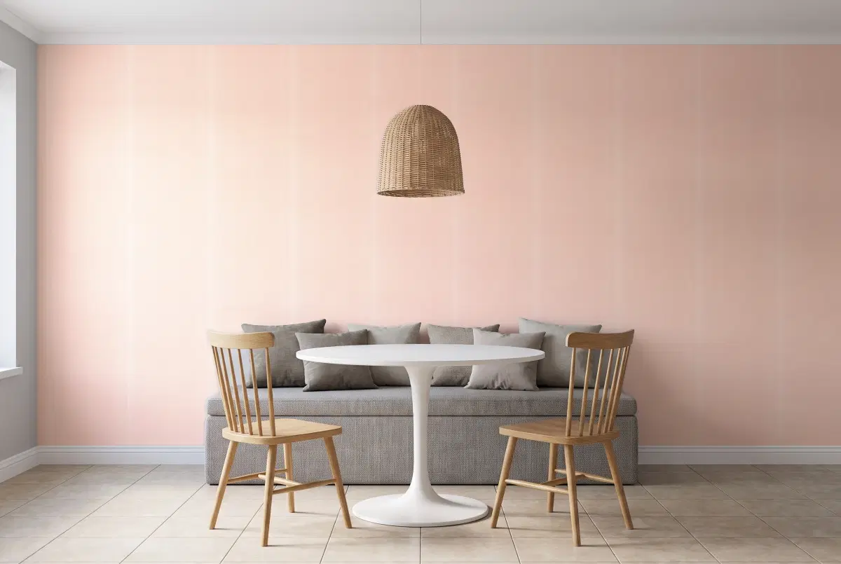 Шпалери Texdecor Rose & Nino горошок бежево-рожевий RONI29794286 в інтер'єрі