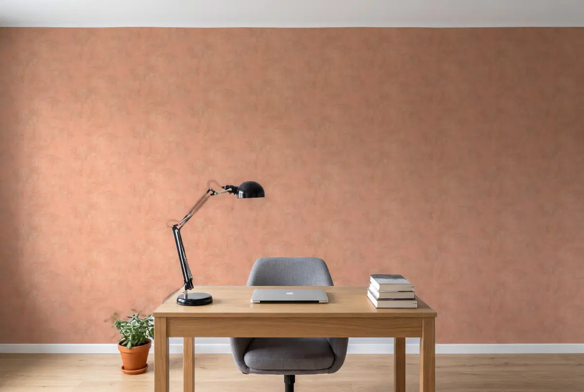 Шпалери Texdecor Stone помаранчевий кадмий STNE80834262 в інтер'єрі