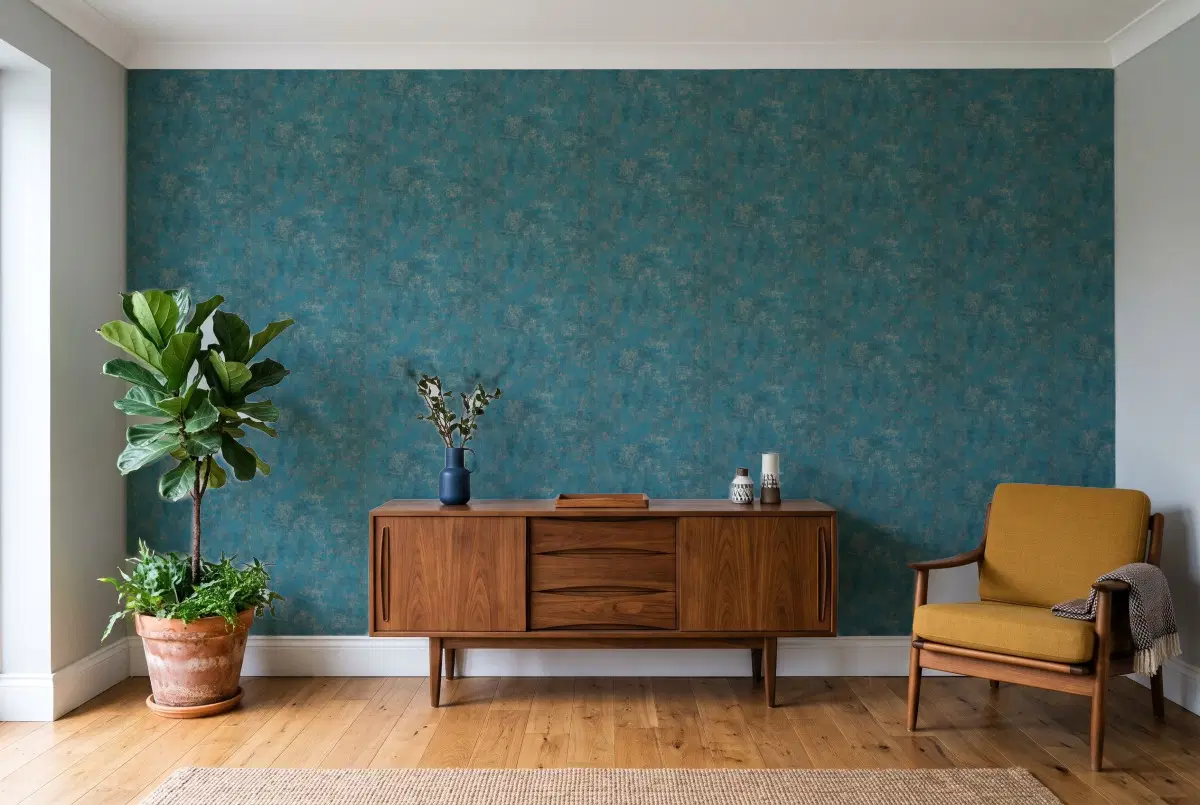 Шпалери Texdecor Stone королевский синій STNE80836267 в інтер'єрі