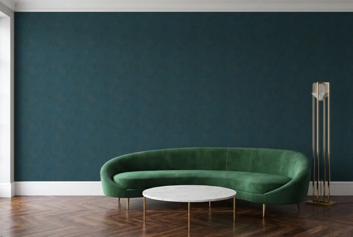 Шпалери Texdecor Stone сине-зелений STNE80836520 в інтер'єрі