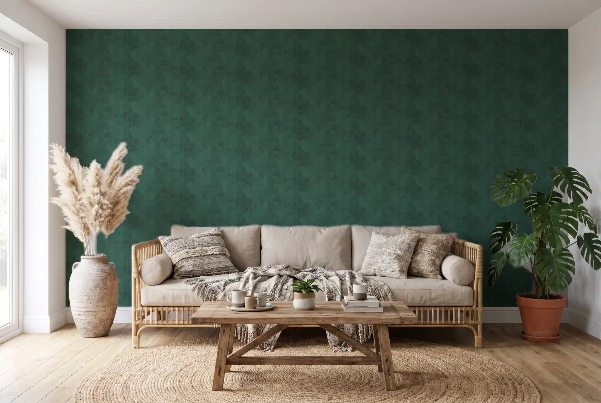 Шпалери Texdecor Stone зелений STNE80837535 в інтер'єрі