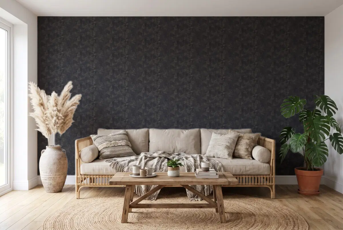 Шпалери Texdecor Stone железо STNE80839803 в інтер'єрі
