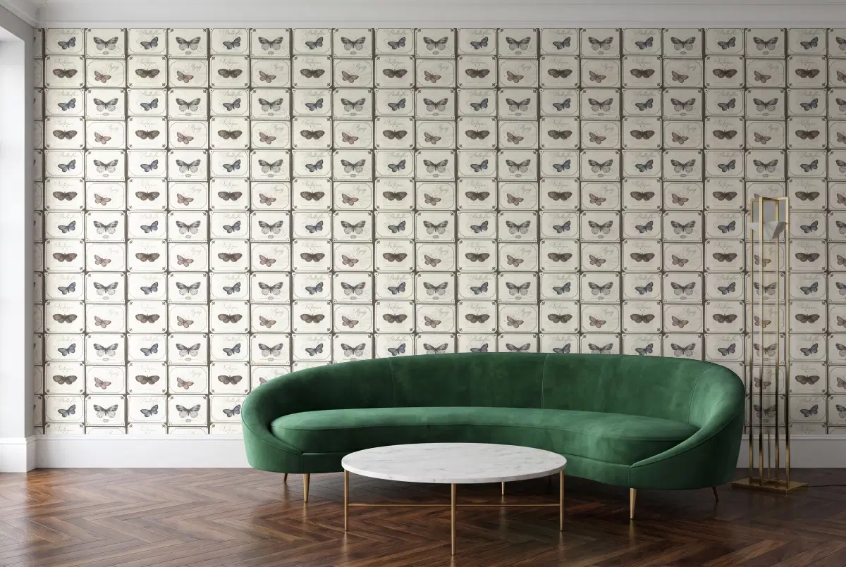 Шпалери Rasch Deco Relief/Tiles & More XIV 306507 в інтер'єрі