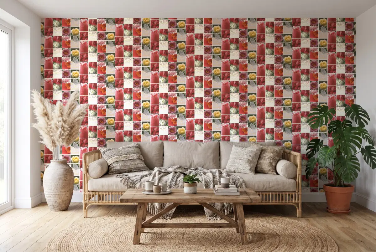 Шпалери Rasch Tiles & More 885118 в інтер'єрі
