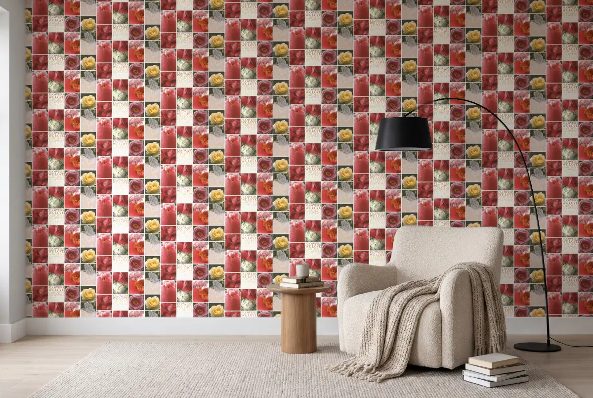 Шпалери Rasch Tiles & More 885118 в інтер'єрі