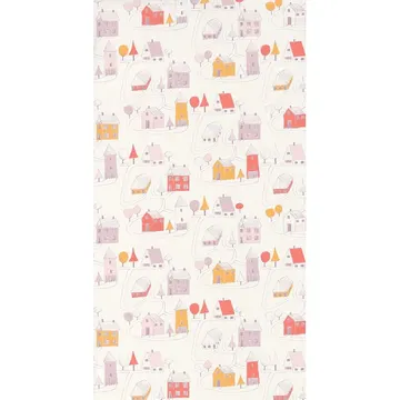 Texdecor Happy dreams домики сиренево-червоний HPDM82841230