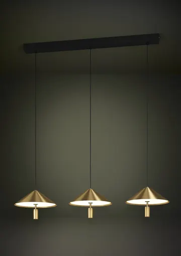 Eglo Світильник підвіс/3 12W LED чорний/латунь мат. "Парагвай"