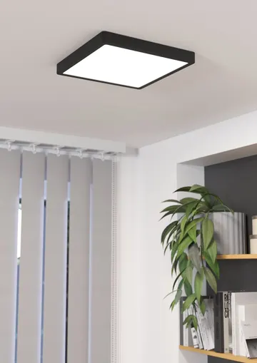 Eglo Світильник стельовий/1 20W LED 285х285мм чорний 4000К "Фуева 5"