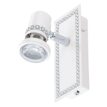 EGLO Бра/1 3,3W GU10LED білий/хром/кришталь Бонарес""