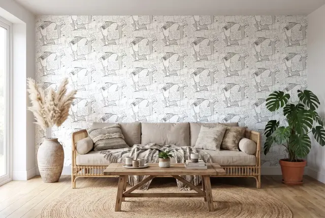 Parato Hashtag 11017 в інтер'єрі
