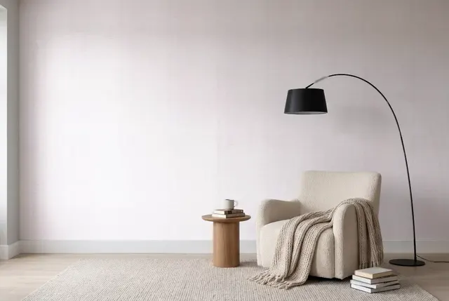 Ideco Painterly полотно світло-лиловый PY1005 в інтер'єрі