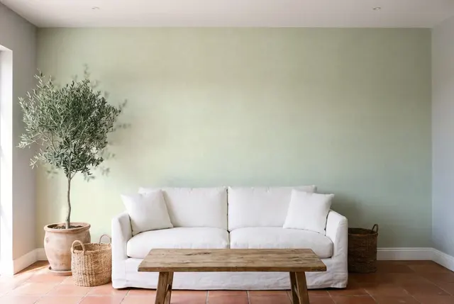 Texdecor Beton2 бетон зелена оливка BTO101487270 в інтер'єрі