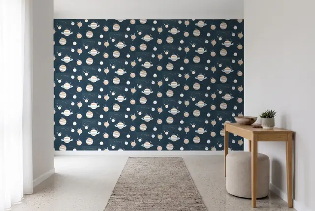 Texdecor Our Planet планеты темно-синій OUP101906906 в інтер'єрі