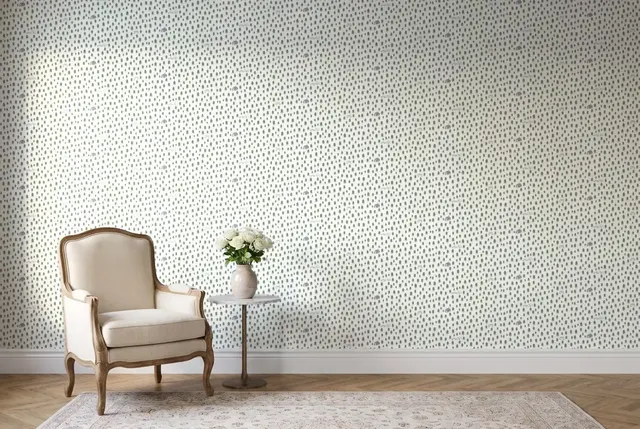 Texdecor Our Planet Тайга бело-зелений OUP101977417 в інтер'єрі