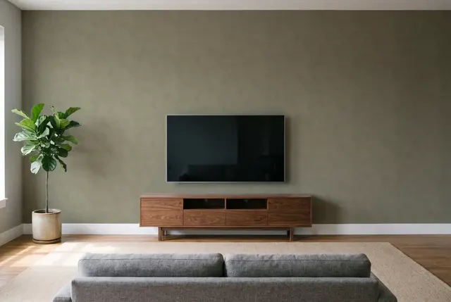 Texdecor Stone оливковый хакки STNE80837434 в інтер'єрі