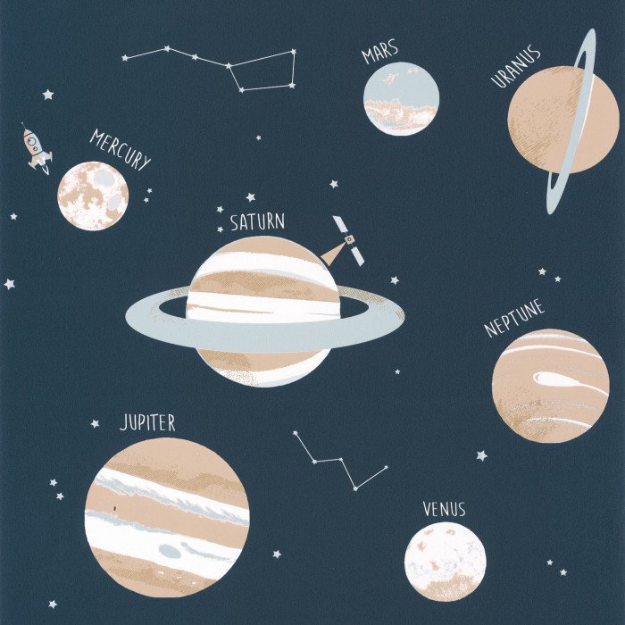 Texdecor Our Planet планеты темно-синій OUP101906906