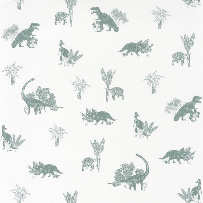 Шпалери Texdecor Our Planet динозавры бело-сине-зелений OUP101937105