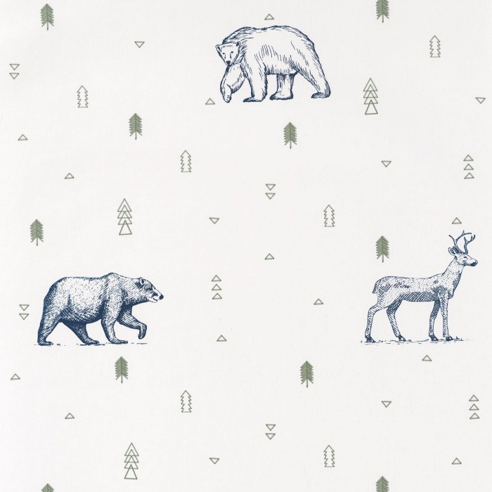 Texdecor Our Planet Север бело-зелений OUP101987403