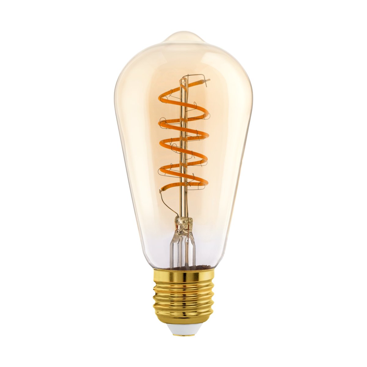 Eglo Лампа напівпровідникова LED 4W E27 ST64 2200К бурштин 1шт - аналог 11681