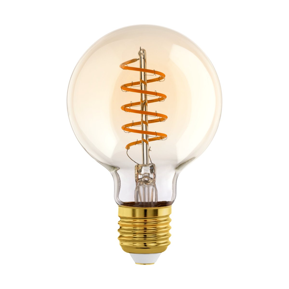 Eglo Лампа напівпровідникова LED 4W E27 G80 2200К бурштин 1шт - аналог 11876