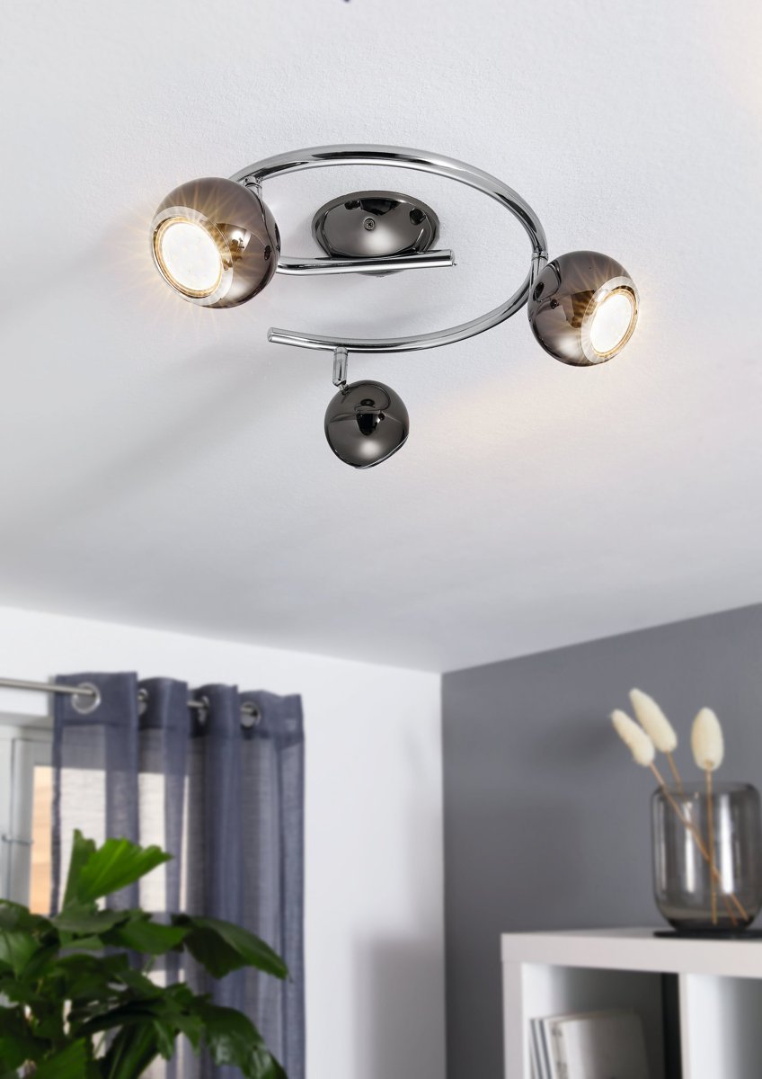 Eglo Світильник стельовий/3 3W GU10 LED білий/хром "Бімеда"