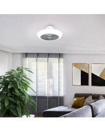 Eglo Світильник стельовий з вентилятором/1 8,5W LED Ø455 білий/чорний "Санджинето"