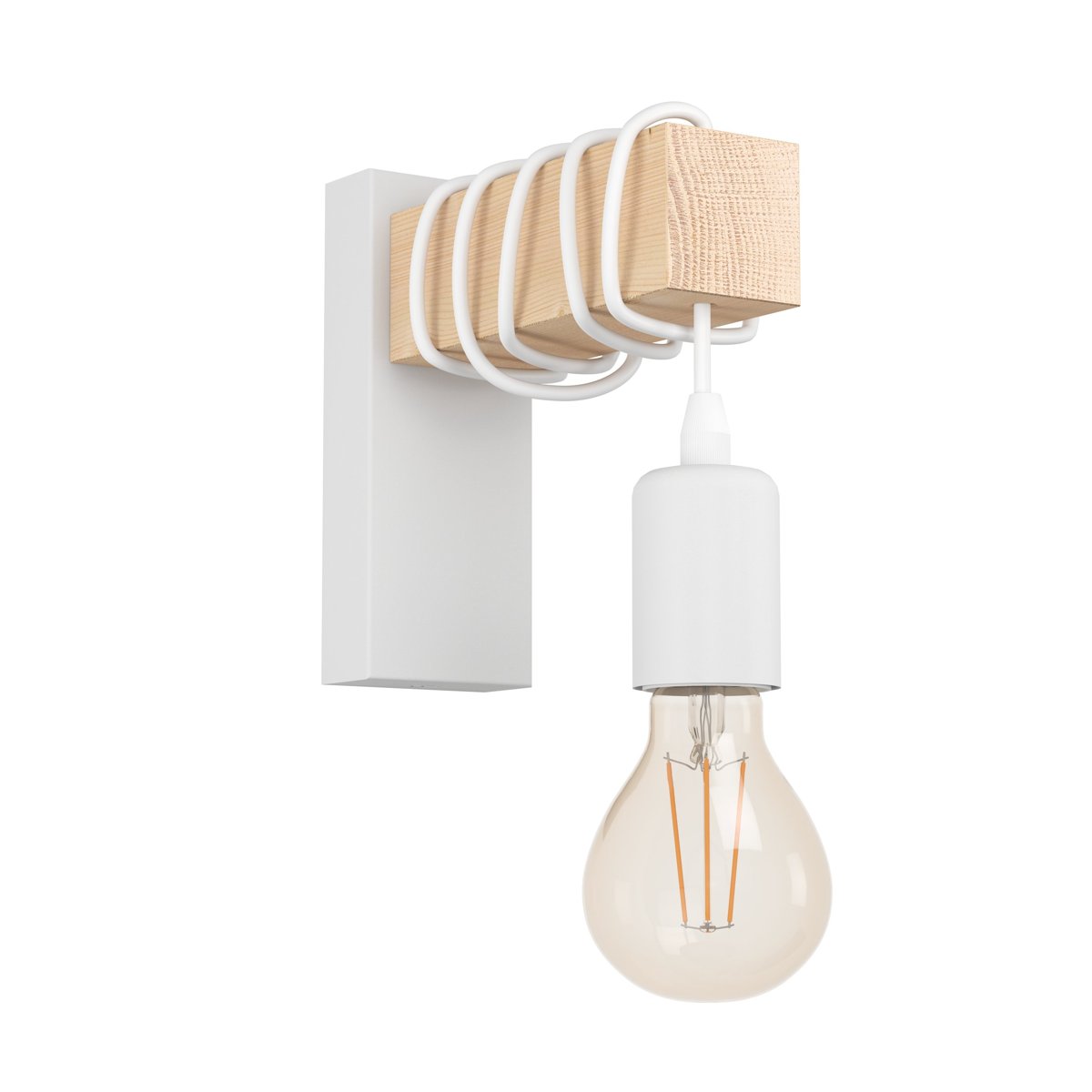 Eglo Бра/1 10W E27 LED чорний/дерево "Тауншенд"